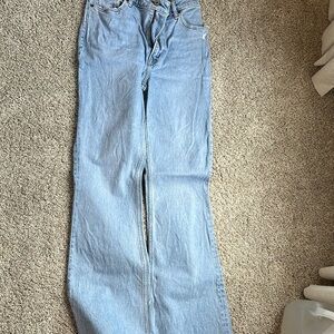 Abercrombie & Fitch Blue Flare Wide Leg Jeans